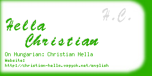 hella christian business card